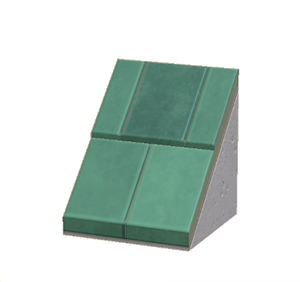 Aquamarine Sloped stone roof