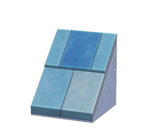 Cyan Sloped stone roof