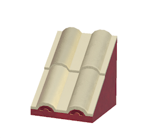 Beige Sloped wavy roof