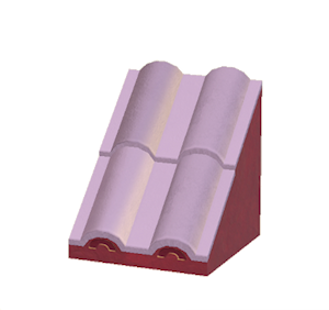 Plum Sloped wavy roof