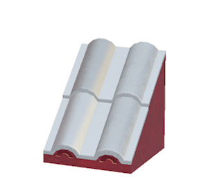 Gray Sloped wavy roof
