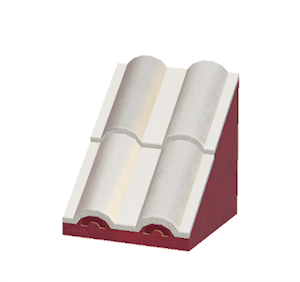 White Sloped wavy roof