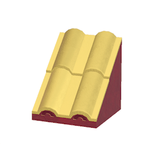 Orange Sloped wavy roof