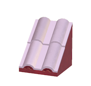 Purple Sloped wavy roof