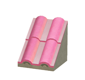 Beige Sloped wavy roof