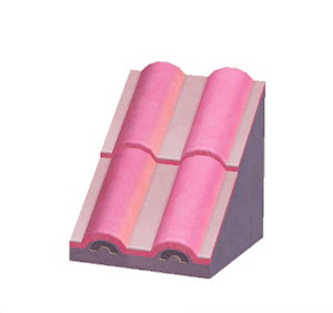 Plum Sloped wavy roof