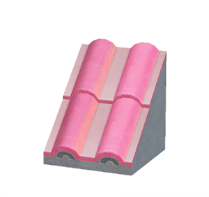 Gray Sloped wavy roof