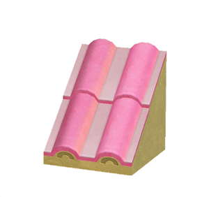 Yellow Sloped wavy roof