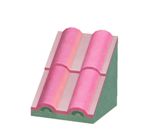 Aquamarine Sloped wavy roof