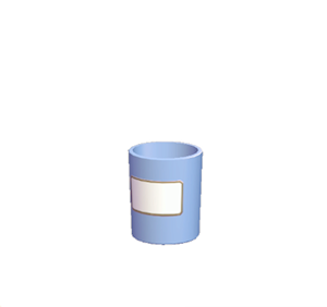 Cyan Small garbage can