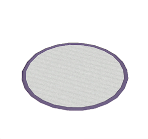 Plum Small round rug