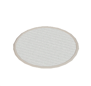 White Small round rug
