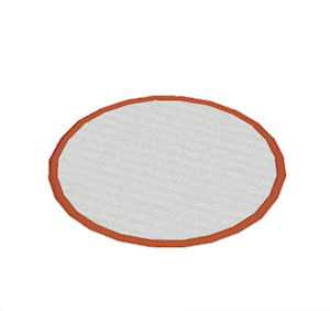 Red Small round rug