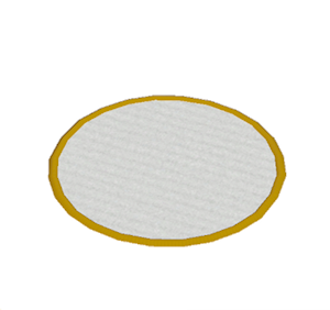 Yellow Small round rug