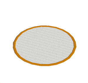 Orange Small round rug