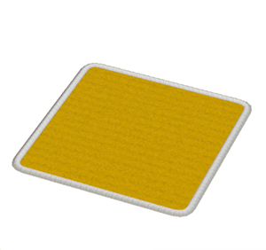 Yellow Small square rug