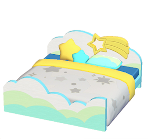 White Starry-sky bed