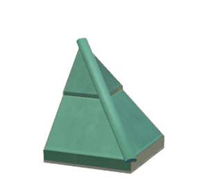 Aquamarine Stone hipped roof