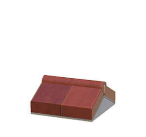 Red Stone roof decoration