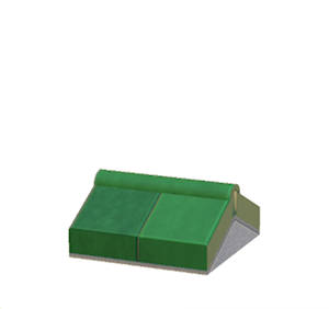 Green Stone roof decoration