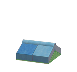 Green Stone roof decoration