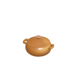 Brown Stylish cooking pot