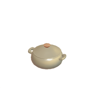 Beige Stylish cooking pot