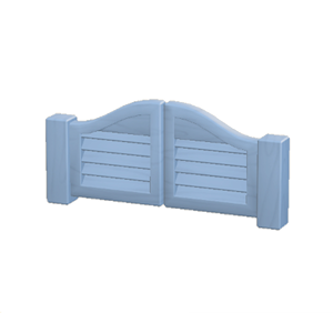 Cyan Swinging doors