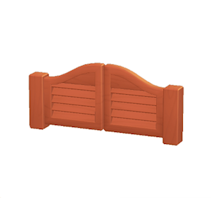 Red Swinging doors