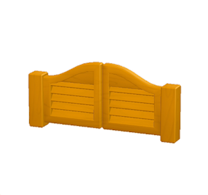 Orange Swinging doors