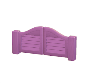 Purple Swinging doors