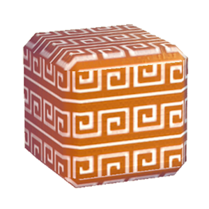 Orange Swirl print