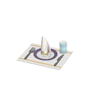 Plum Table setting