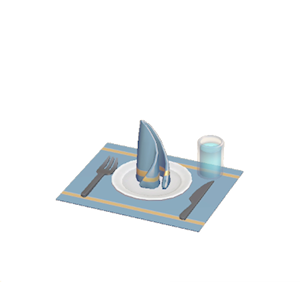 Cyan Table setting