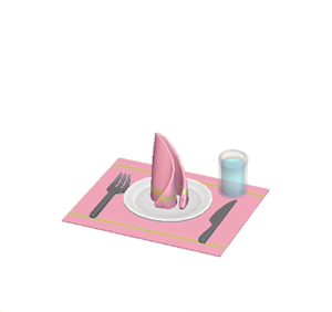 Pink Table setting