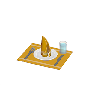 Yellow Table setting