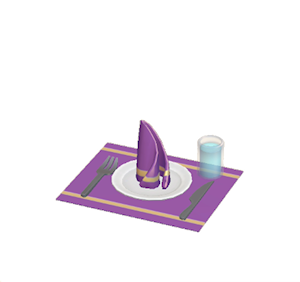 Purple Table setting