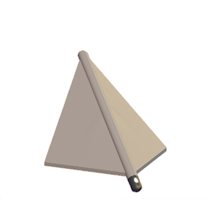 Beige Tent hipped roof