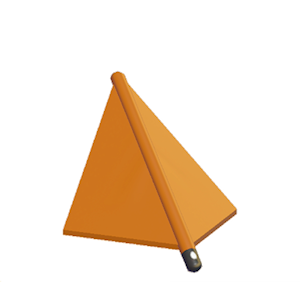 Orange Tent hipped roof