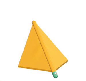 Aquamarine Tent hipped roof