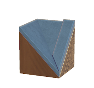 Cyan Tiled roof valley