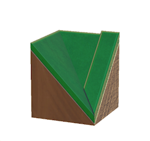 Green Tiled roof valley