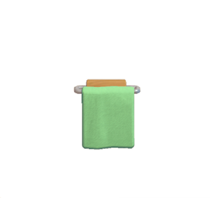 Green Towel rack