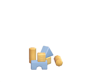 Cyan Toy blocks