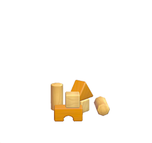 Orange Toy blocks