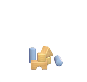 Cyan Toy blocks