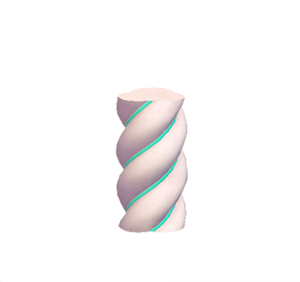 Aquamarine Twisty pillar (middle)