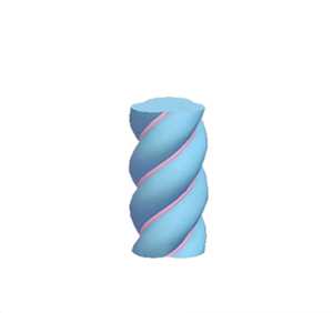 Blue Twisty pillar (middle)