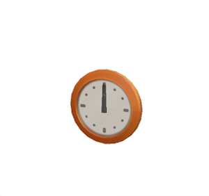 Orange Wall clock