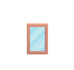 Red Wall mirror